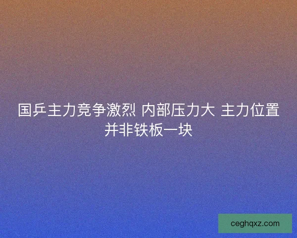 国乒主力竞争激烈 内部压力大 主力位置并非铁板一块