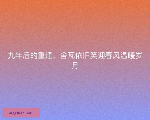 九年后的重逢，舍瓦依旧笑迎春风温暖岁月